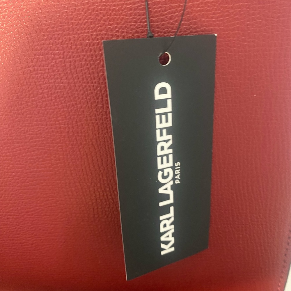 Karl Lagerfeld Red and Pink Heart Tote Bag - Picture 6 of 8